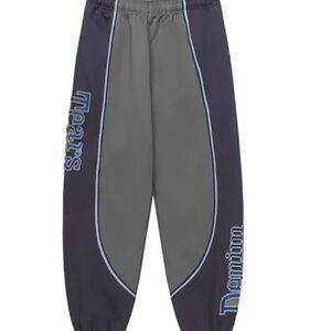 Men's Gray and Black Track Jogger Pants